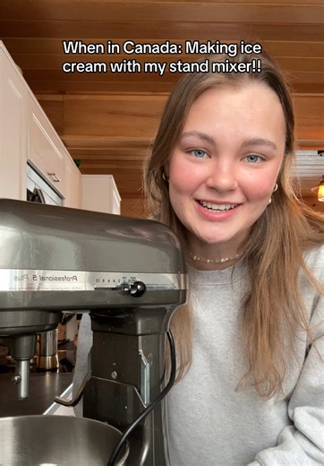Making Ice Cream in my stand mixer outside! Apparently this is super easy and it’ll actually turn out so i can’t wait to see the results hehehe sorry for making you wait for part two. Follow so you don’t miss it! #icecream #homemadeicecream #standmixer #recipe #homemade