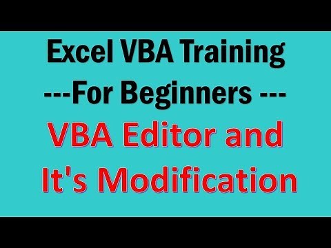 Excel VBA Tutorial 01 - Introduction of VBA Editor