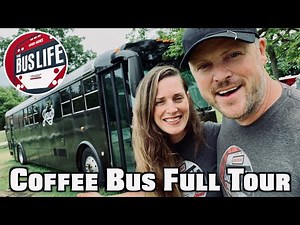 School Bus Converted into a Beautiful, Fully Functional, Coffee House on Wheels!
