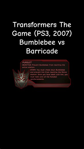Transformers The Game (PS3, 2007) Bumblebee vs Barricade #scarsymmetry #transformers #shorts