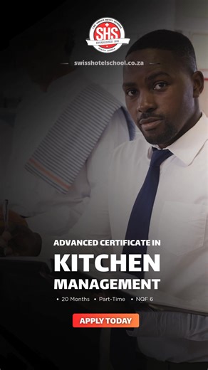 Empower Your Culinary Leaders & Drive Operational Excellence. Are your senior chefs and F&B managers ready to step into true leadership roles? Equip them with the tools to: ✅ Improve profitability and labour productivity ✅ Master purchasing and cost control ✅ Lead and inspire their teams with confidence ✅ Manage beyond the kitchen with strategic insight 🎓 The Advanced Certificate in Kitchen Management from The Swiss Hotel School SA is a 20-month, part-time NQF Level 6 qualification, designed fo