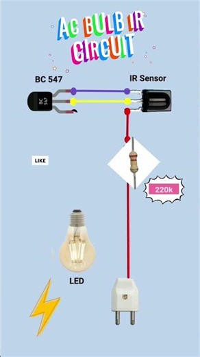 AC LED BULB IR REMOTE CIRCUIT#shorts#ytshorts#electronics#electroniccircuit#irremote#ircircuit