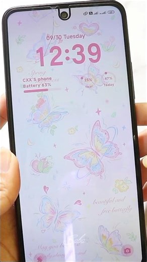 Cute theme for free #aesthetic #android #cute #wallpaper #anime #review #custom