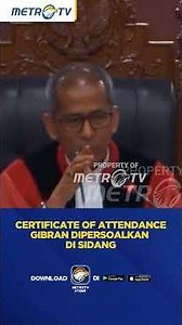 Certificate of Attendance Gibran Dipersoalkan di Persidangan Mahkamah Konstitusi #shorts