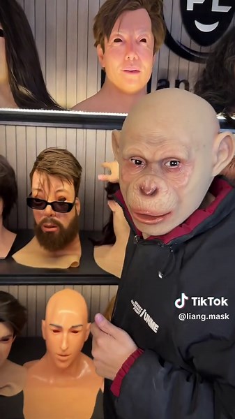 Do you think this baboon silicone mask is realistic, bro?#siliconemask #feilangmask #realistic #cosplay #masks