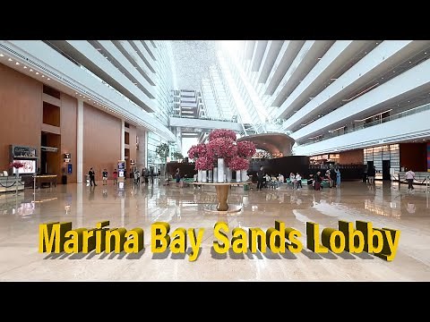 Singapore - Marina Bay Sands Hotel Lobby Walk | Biggest Luxury hotel in the City