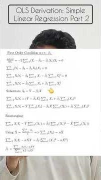 OLS Derivation for Simple Linear Regression Part 2 #ols #econometrics #regression #rss
