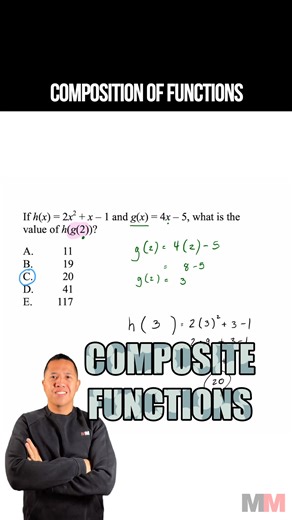Composition of Functions SAT Review #functions #actmath #satmath #compositionoffunctions