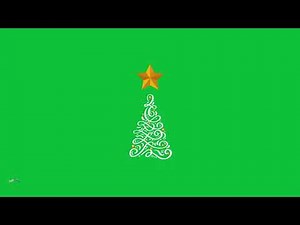 Merry Christmas Tree with Star Vector Animation | Green Screen