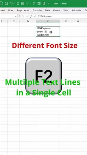 multiple text lines in a single cell