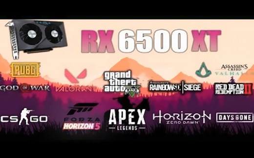 RX 6500XT  i3-12100F 1080p分辨率游戏帧数测试