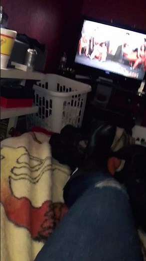 Sexy woman strangled in black boots