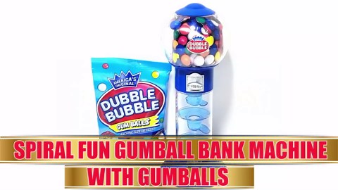 Fruidles - Coin Operated Bubble Gum Machine and Toy Bank -10.50" Inch Tall Spiral Fun Candy Machine Dispenser includes 150 Gum Balls - Great Gift Toys for Girls and Boys