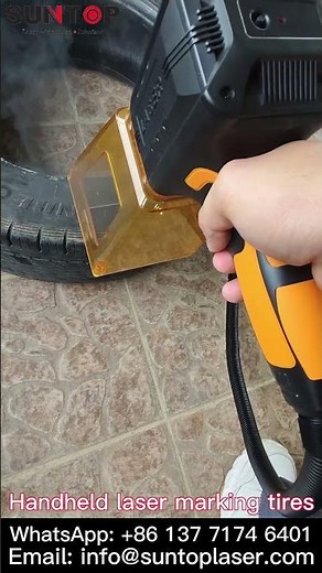 Handheld Laser Marking for Tires #lasermarking #marking #tires #lasermachine