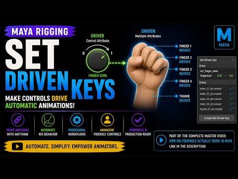 How Maya Rigs Automatically Trigger Animations | Set Driven Keys