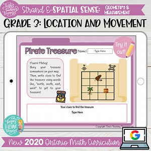 Location & Movement Grade 3 2020 Ontario Math DIGITAL Strand E Spatial Sense