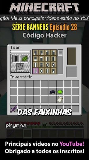 Série Banners - 28 - Código Hacker - TUTORIAL Como fazer banners no Minecraft!
