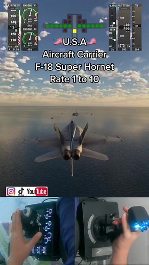Landing on an Aircraft Carrier with an F-18 Super Hornet