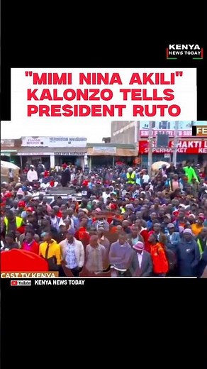 "MIMI NINA AKILI"KALONZO TELLS PRESIDENT RUTO #railaodinga #kalonzo #citizentvlive #kenyanews