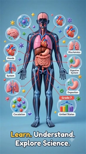 Organs & Organ Systems Explained 🧠❤️| Human Body | Grade 7 Science #biology #cellbiology #humancell