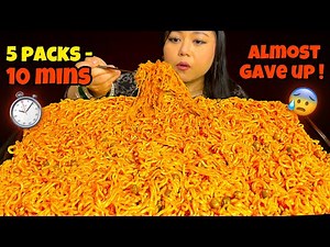 EATING 5 PACKETS OF MAGGI IN 10 MINS! | MY WORST FOOD CHALLENGE EVER! 😰 | MAGGI MUKBANG
