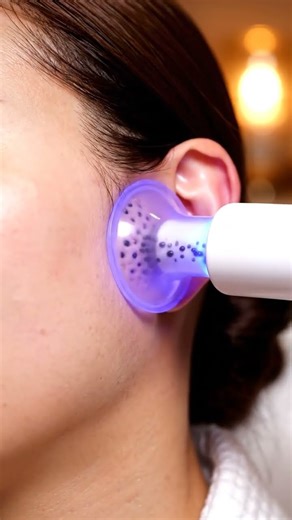 POV Spa Treatment: Behind Ear Clearing with Transparent Pore Vacuum | Realistic Micro-Detail #shorts