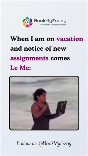 Forget the vacation, I’ll finish my assignment first. #studentlife #assignment