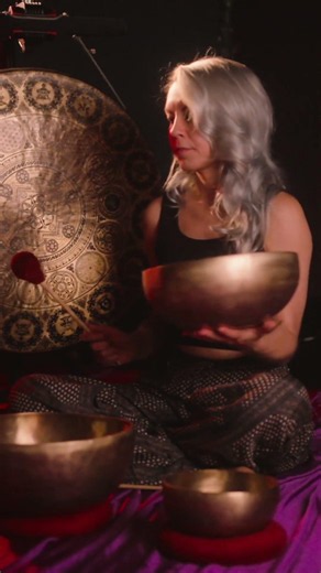 Nervous System Reset Sound Bath | Metal Bowls for Burnout & Stress Release #shorts