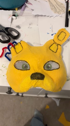 Finishing my spring Bonnie mask! (Part 3) #fnaf #fivenightsatfreddys #art #artist #drawing #gaming