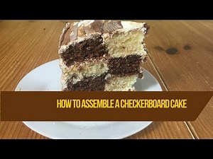 Checkerboard cake : Vanilla and chocolate cake