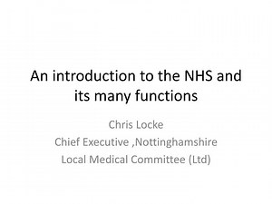 PPT - An introduction to the NHS and its many functions PowerPoint Presentation - ID:343075