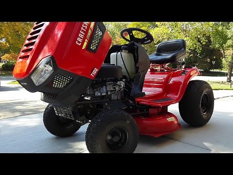 Winterizing and Storing Tractor Lawn Mower in 5 Minutes / Oil Change / Craftsman T100-T110 / Sequoia