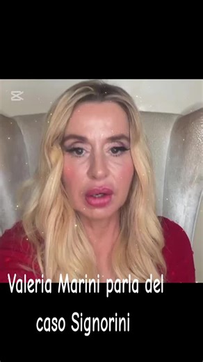 Valeria Marini discutendo il caso Signorini