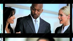 Montage of Successful Business People Using Technology