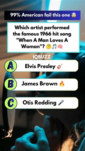 Which artist performed the famous 1966 hit song "When A Man Loves A Woman"?#amercia #usa