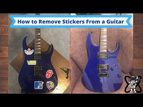 How to Remove Stickers from a Guitar - Easy Sticker Removal - Multiple ways to Remove a Sticker