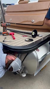 To celebrate Veterans Day that is coming up this month, we installed a flag pole from Lillipad Marine on the back of a boat from Avalon Pontoons. Thanks Cy from Boat Dock Marine, LLC for the assist. | Pontoon & Deck Boat magazine