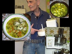 Food processor BRAUN 4259. Cooking Meatball Soup.