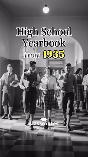 Classmates® | High School on Instagram: "Step inside a 1935 High School Yearbook. 📚✨ From handwritten notes and pressed suits to swing-era style, these pages capture everyday student life during the Great Depression. Formal portraits, fashion, and friendships offer a clear picture of what high school looked like nearly a century ago. 💭 Curious to see more? Explore our collection of more than 480,000 digitized yearbooks on Classmates®, including 15,000+ from the 1930s, making it possible to exp