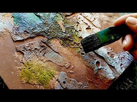 Mastering ABSTRACT Art On Canvas with Heavy TEXTURED ACRYLIC Painting