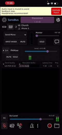 diy IEM(in ear monitor) over WIFI using SonoBus iphone APP over a 5G router - test playing keyboards
