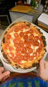 SAUCY CHEESY CUPPING PEPPERONI PIZZA ON CRISPY SOURDOUGH CRUST #pizza #asmr #cooking #food #shorts