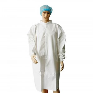 [Hot Item] White Microporous Lab Coat for Science Laboratory Disposable Breathable Lab Coats