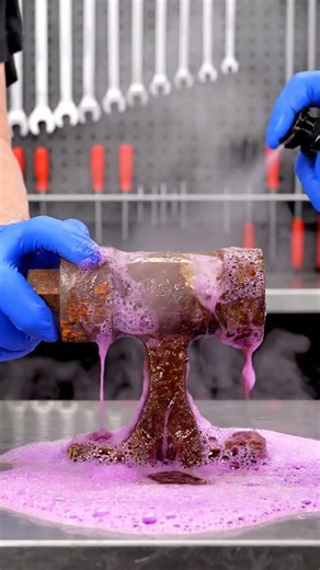 INSANE Violet Foam Reaction MELTS Rust in 10 Seconds! 😮✨