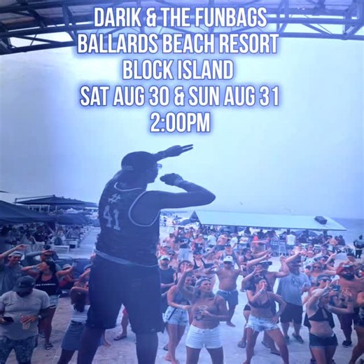 Easy in and out same day via the Block Island Ferry (New London or Pt. Judith). Join us for the ultimate end of summer 25' blowout! 🤘🪅🎵🎤🍺🤘 | Darik and the Funbags