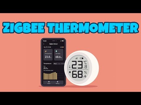 🌡️ ZigBee Thermometer & Hygrometer | Smart Temperature & Humidity Sensor with LCD & App Control