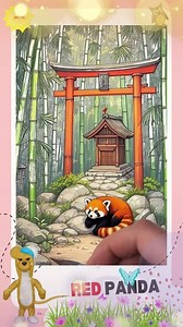 Step by Step Sketch + Coloring a Cute and Adorable Red Panda! II Easy Way to Draw & Color a Cute Ado