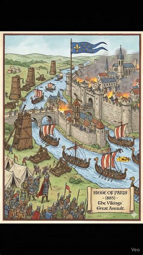 The Great Viking Assault: The Siege of Paris (885-886 AD) #Vikings #ParisHistory #MedievalHistory
