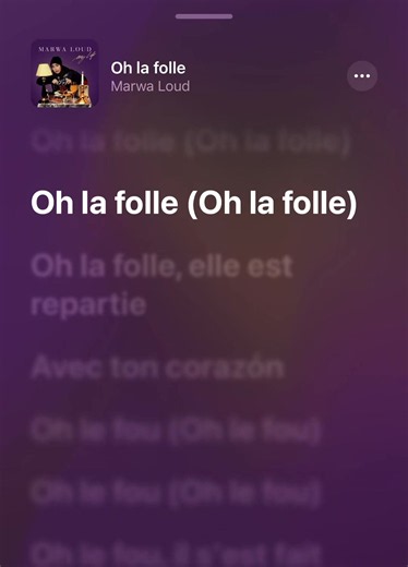 Marwaloud - Oh la folle : Paroles de la chanson