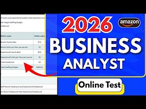 Amazon Business Analyst Assessment Test 2026 | Amazon New Pattern Interview Questions & Answers PDF
